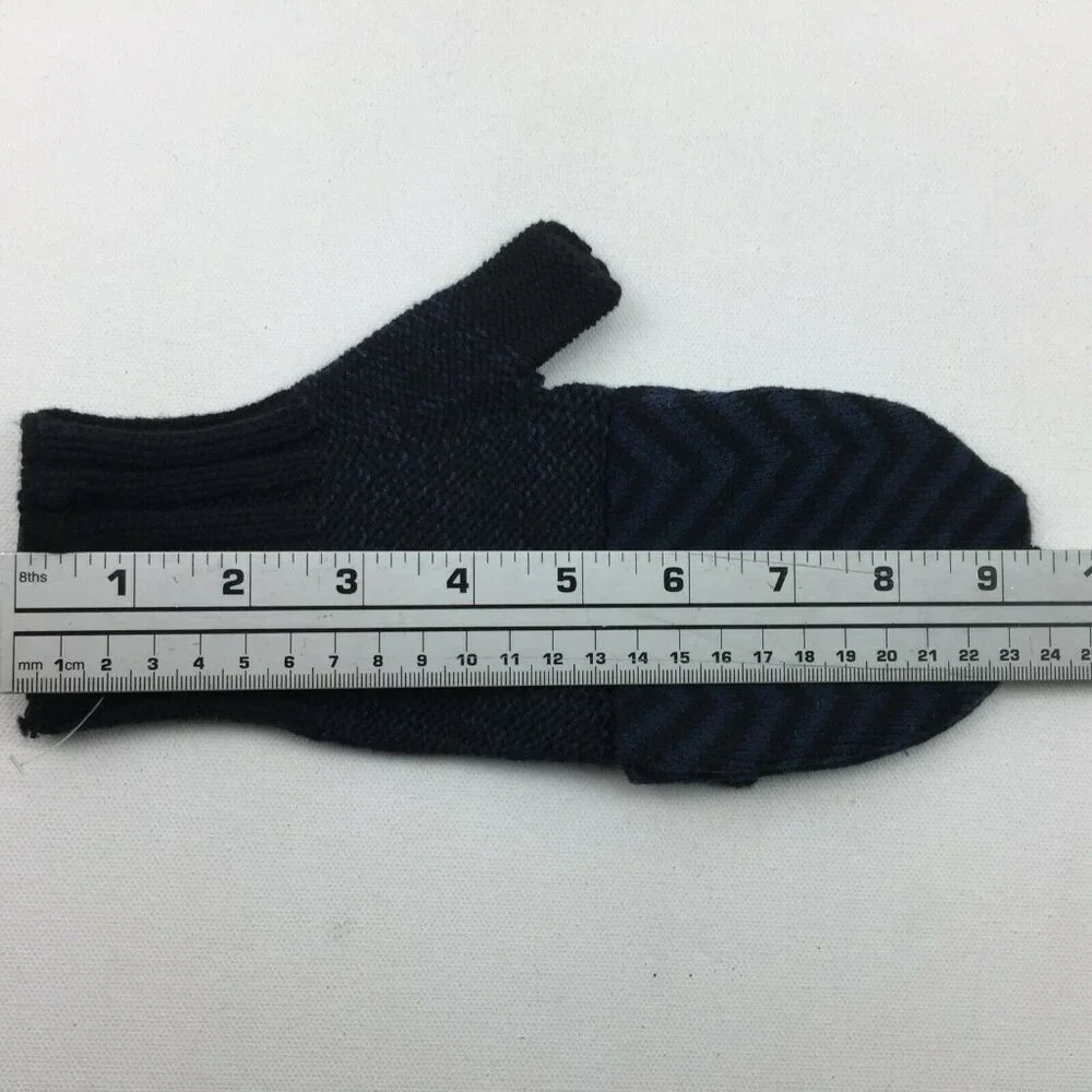 Lucky Brand Exploded Geo Gloves Winter Fingerless Mittens Blue One Size